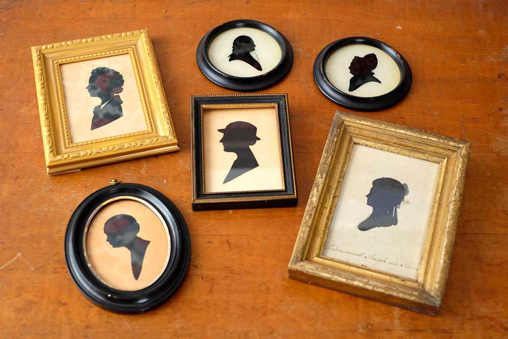Verschiedene gerahmte Silhouetten